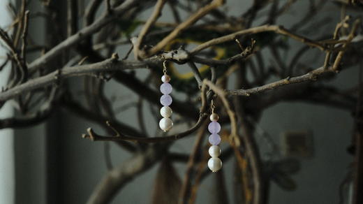 淡水珍珠紫水晶耳环 商品图1