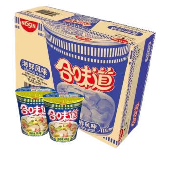 日清方便面合味道海鲜风味代餐零食夜宵泡面76g*12杯装箱装 /粮油调味 /方便食品 /方便面 商品图1