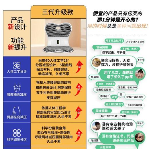 思菲其凝胶坐垫 /个 商品图3