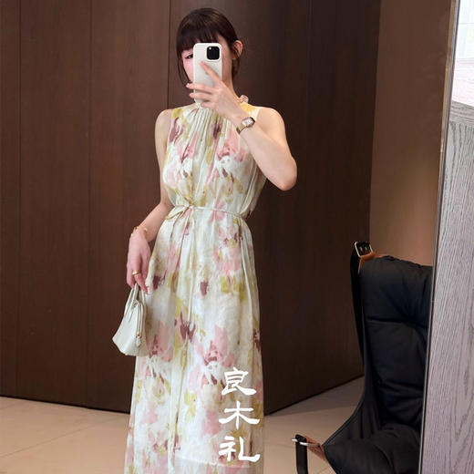 【不退不换、现货’】良木礼蚕丝连衣裙（7858） 商品图1