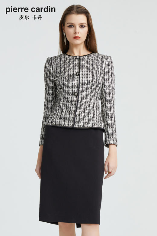 皮尔卡丹女装新款都市高频职业AB配连衣裙P4348E4962B3 商品图5