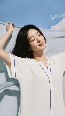 官网599！赵丽颖同款双层纱棉质绉布短袖长裤套装 轻薄透气休闲宽松家居服睡衣睡裤女