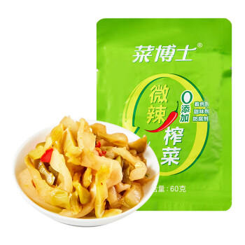 菜博士微辣0添加防腐剂榨菜60g*6包轻盐榨菜丝下饭菜咸菜爽口开味 /粮油调味 /调味品 /榨菜/酱腌菜 商品图1