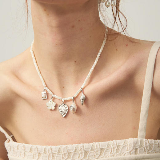 lost in echo2025夏季新款度假异域珍珠算盘手工多元素挂坠项链女 商品图4