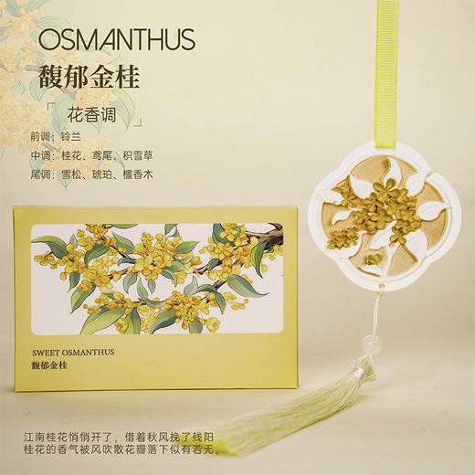 【上新！第二件0元！高颜值香氛挂饰🌸】山野栀子花香+国风浮雕设计✨让卧室衣柜秒变高级感！防融化石膏工艺，送礼自用都超赞🎁高颜值山野栀子花石膏香薰 新款室内卧室衣柜香氛挂饰 高级石膏挂件 带彩盒 商品图7