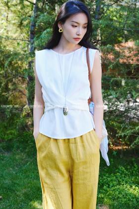 【门店同款】ENJOY夏季“后花园”韩系绑带上衣 162551219