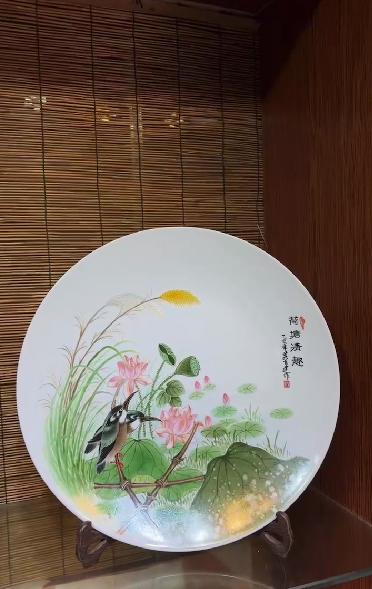 新彩荷塘清趣盘 商品图0