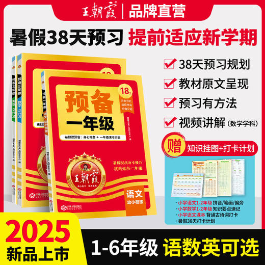 2025新版王朝霞预备1-6年级语数英暑假预习衔接同步训练新教材暑假38天规划幼小衔接二升三升四升五人教版通用版 商品图0