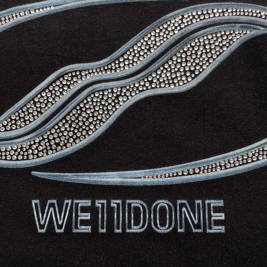 点此购买 WELLDONE夏季男女款字母印花LOGO蓝色水钻高街短袖T恤 md 318558 商品图10