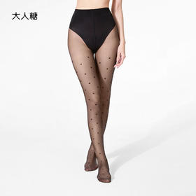 胧时尚连裤袜|爱心复古波点 百搭V裆设计