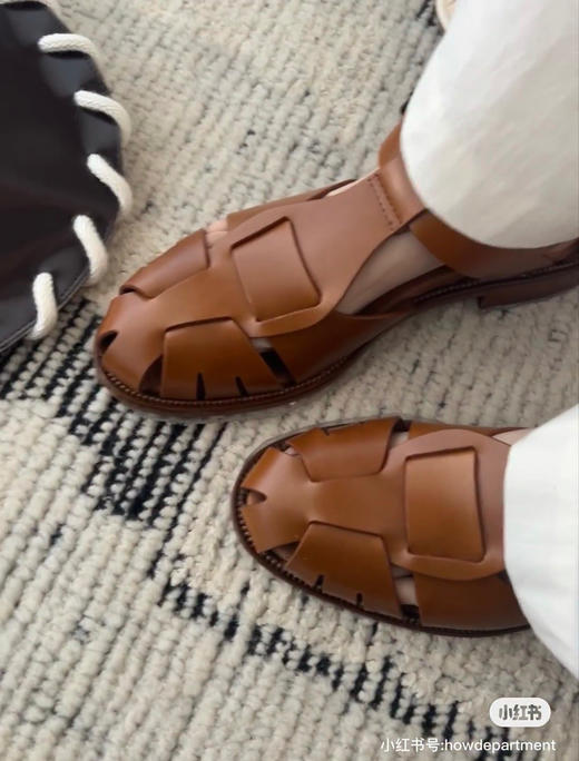 𝐇𝐞𝐫𝐞𝐮 3色编织真皮罗马凉鞋051408 商品图9