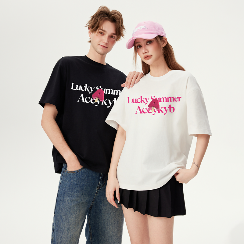 YKYB黄子韬短袖T恤柔软肤透气落肩宽松慵懒风甜蜜夏日云朵上衣Y52NDT103