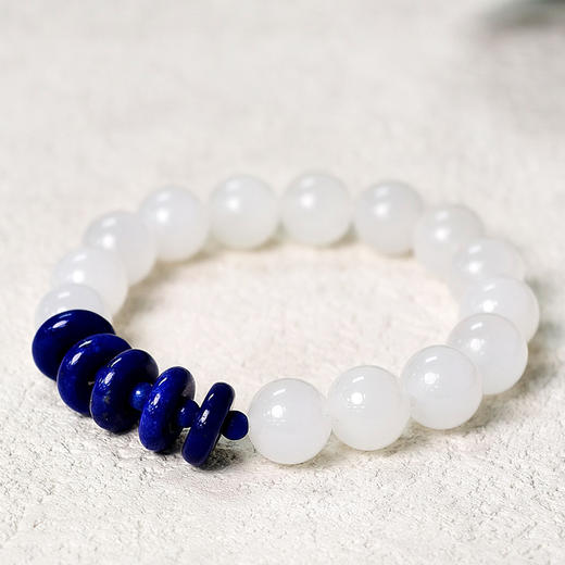 易祈吉祥五行补金系列和田玉青海料手链文青金石饰品送礼手串礼物 商品图5