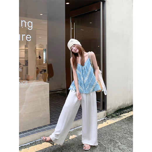 <曾小咸推荐>假日慵懒风拼接条纹吊带背心 商品图4