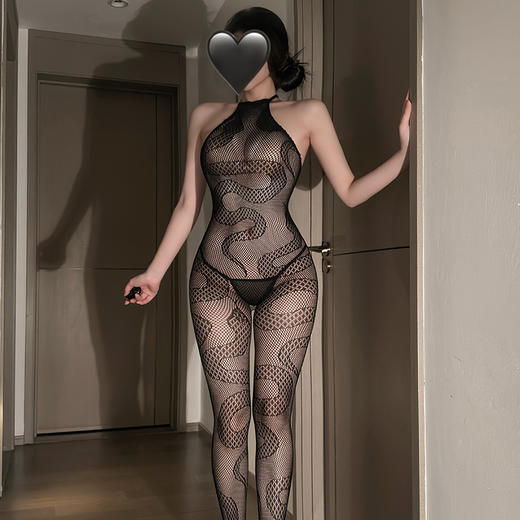 霏慕 蛇来运转透视提花连身网袜ZY20 情趣内衣性感诱惑 商品图2