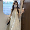 西遇法式挂脖连衣裙女2025年夏季新款宽松杏色海边度假无袖沙滩裙SS050717 商品缩略图3