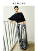 HIDEMI 度假系列慵懒蓝白条纹多重水洗条纹长款衬衫裙阔腿裤套装 商品缩略图11