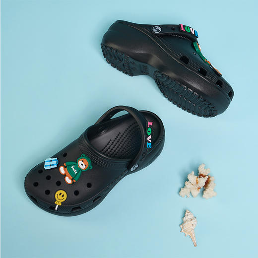 美尘  云朵洞洞老爹花园洞洞凉拖鞋（配8个鞋花） 商品图4