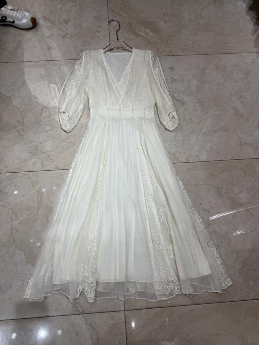 【门店同款】ENJOY夏季栀子白蕾丝刺绣长裙 162345870 商品图0