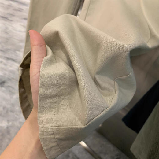 日单休闲!线下599!亚麻棉混纺!2025夏季新款男士薄款透气休闲裤长裤！ 商品图2