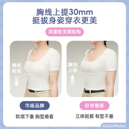 好奇蜜斯芭比联名内衣女小胸聚拢显大无痕蕾丝文胸罩套装夏无钢圈  塔娜 商品图3