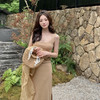 金蘑菇菇 极简主义/解构剪裁 夏日冰丝凉感通勤吊带连衣裙 商品缩略图1