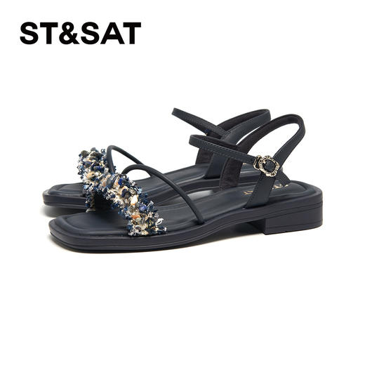 【幻彩宝石】星期六小香风一字带凉鞋SSD2115341 商品图8