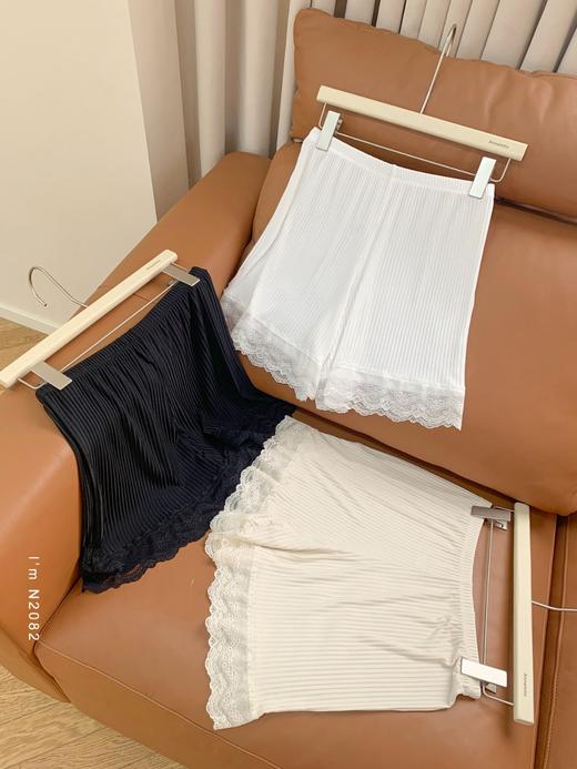 老米优品🎈 3-5天 ! 2条包邮。加大版！《冰爽螺纹蕾丝少女安全裤》少女心满满！精致又柔软，可以当家居裤~ K250514A 商品图9