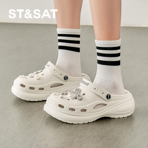 【悠游夏日】星期六钻饰珍珠厚底洞洞鞋SSD2110F5B 商品图3