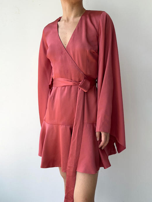 KEEPSAKE | Romance Wrap Dress [裹身裙 短款 粉] 商品图4