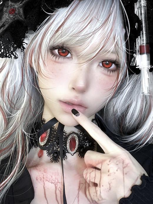 jellydoll 半年抛 血红烟熏 直径14.0mm着色13.4mm 商品图0