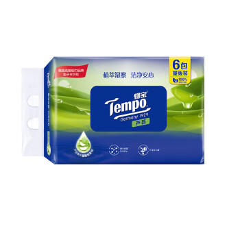 得宝(Tempo) 湿厕纸 芦荟植萃精华480片 (12包*40片) 清洁湿纸巾湿巾 /家庭清洁/纸品 /清洁纸品 /抽纸 商品图1