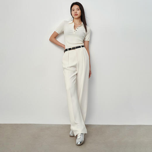 【小白裤】simplepieces秋季款SPS通勤休闲裤直筒裤 商品图2