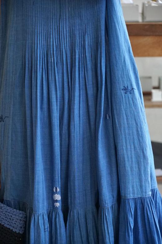 maku蓝染刺绣连衣裙 商品图3