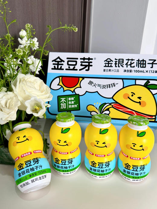 金豆芽【金银花柚子汁】酸酸甜甜不上火！配料表干净，不加香精，不加色素，不加防腐剂！一袋满足一天维C补给 商品图0