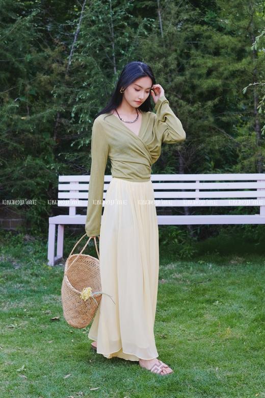 【门店同款】ENJOY夏季都市漫游交叉绑带针织开衫 162283171 商品图2