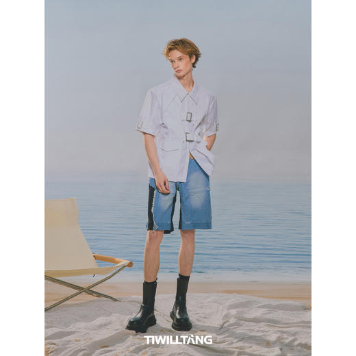 TIWILLTANG启世录“日予驳肖”日字扣短袖夹克外套男 商品图4