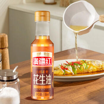 满疆红 食用油 小榨原香花生油238ml*12整箱装 家庭实惠锁鲜装 /粮油调味 /食用油 /花生油 商品图5