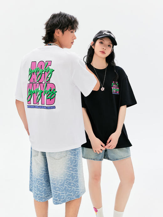 [179两件件，多款任选]YKYB黄子韬短袖T恤情侣时尚潮流新款上衣 商品图3