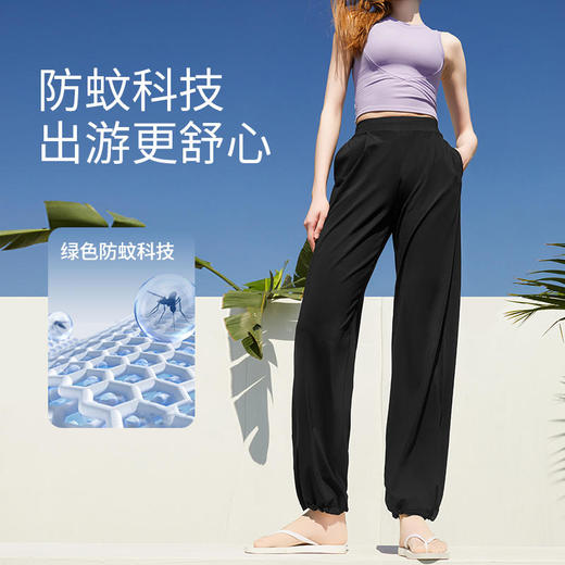 女阔腿裤【德国、日本33国认证】素湃Supield防晒阔腿裤面料柔滑垂顺轻盈舒适高腰设计裤型立体F576 商品图2