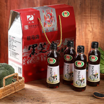 正道黑芝麻小磨香油礼盒320ml×4瓶 河南香油 中华老字号送礼佳品 /粮油调味 /调味品 /调味油 商品图0