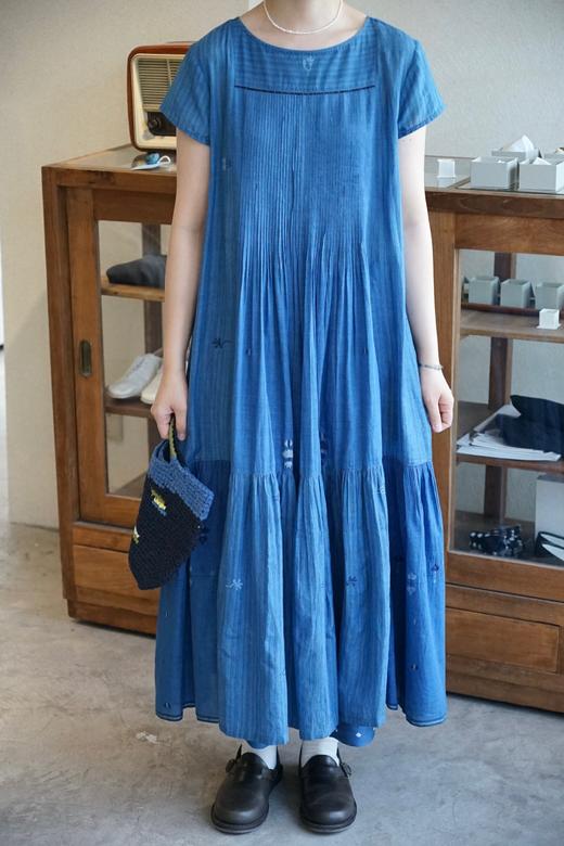 maku蓝染刺绣连衣裙 商品图6