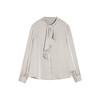 25春轻职场温柔风不规则飘带衬衫设计感OL通勤职业长袖衬衣！ 商品缩略图7