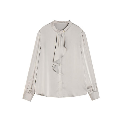 25春轻职场温柔风不规则飘带衬衫设计感OL通勤职业长袖衬衣！ 商品图7
