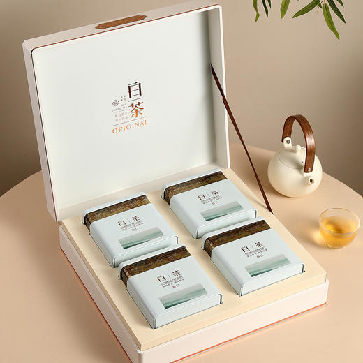 早春初采【滴塑面.4听.白茶盒.（1斤）】50元1套.整箱10套 商品图1