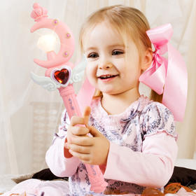 【女孩的公主梦❗糖果闪光魔法棒】炫酷灯光旋转闪耀，夜间玩耍更绚烂，光滑表面适合小手抓握，玩具女孩礼品儿童仙女棒发光玩具魔法棒六一礼物QQ