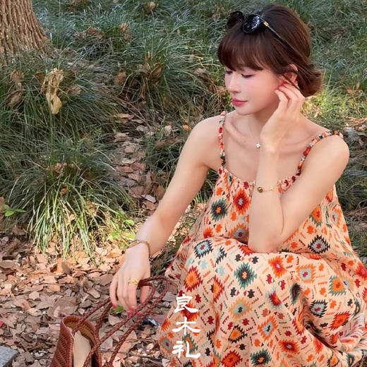 【部分现货】良木礼亚麻吊带连衣裙 商品图0