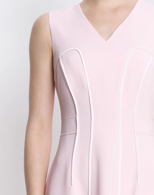 4894415289800  宝姿PORTS  粉色都市时尚V领无袖连衣裙 商品图2