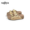 预售7天|Safiya/索菲娅2025小众方头花边刺绣外穿厚底休闲勃肯凉拖鞋SFD2110407 商品缩略图4