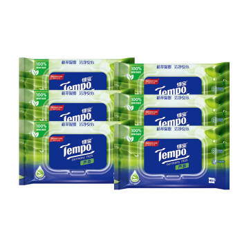 得宝(Tempo) 湿厕纸 芦荟植萃精华480片 (12包*40片) 清洁湿纸巾湿巾 /家庭清洁/纸品 /清洁纸品 /抽纸 商品图4